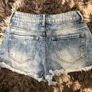 high rise jean shorts
